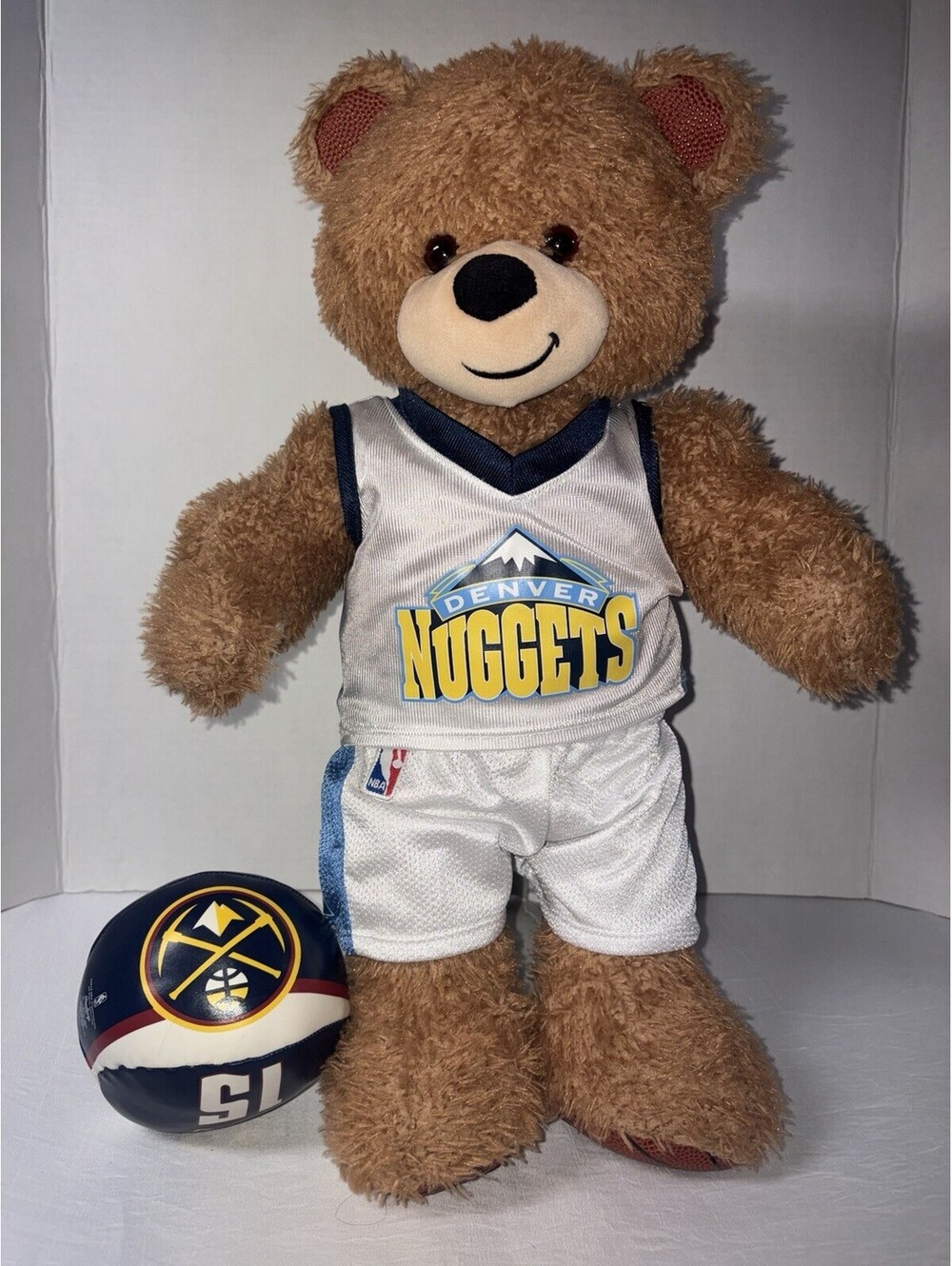 Build A Bear Basketball Paws & Ears NBA Denver Nuggets Jersey Jokic Ball NWOT